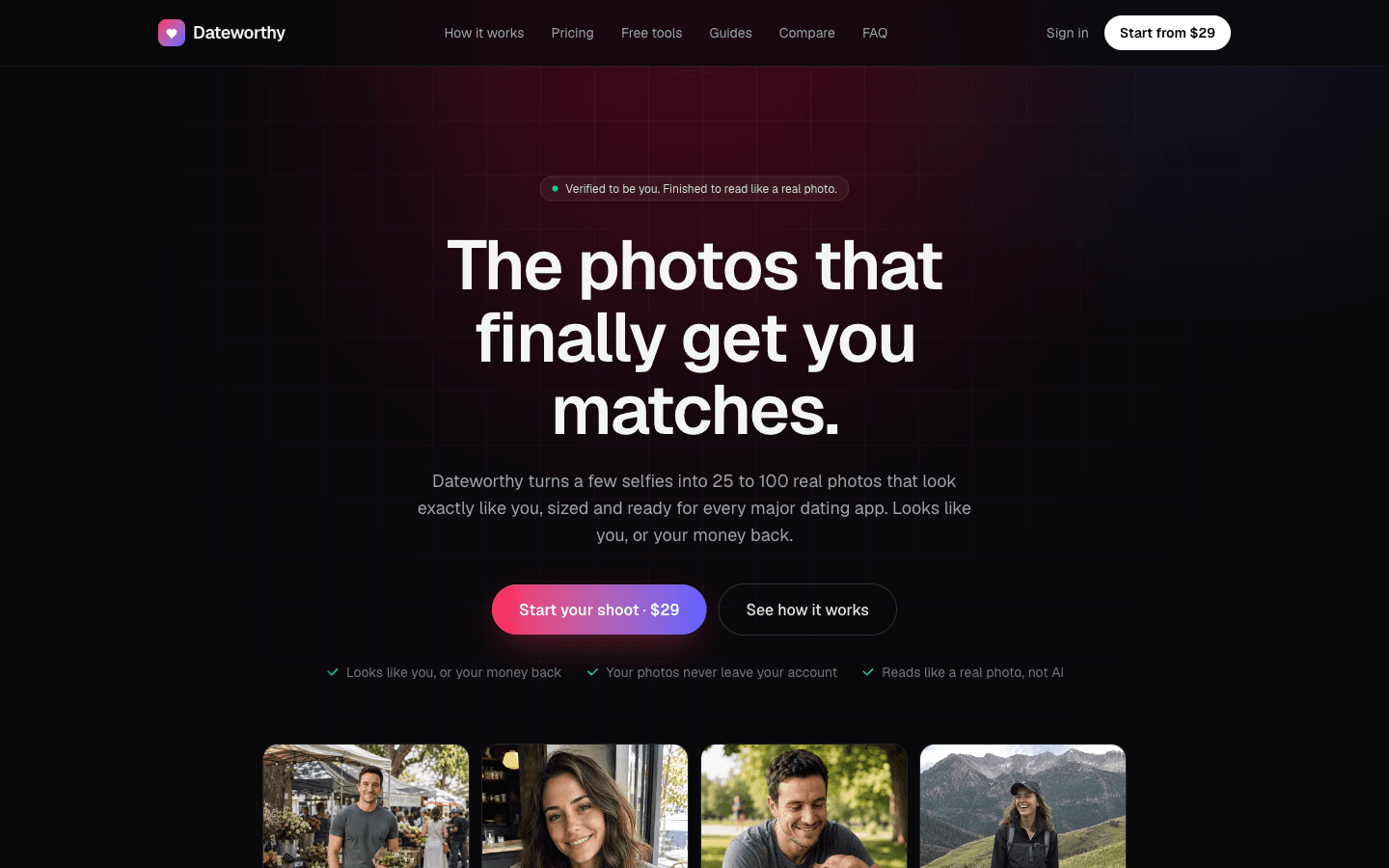 Dateworthy homepage
